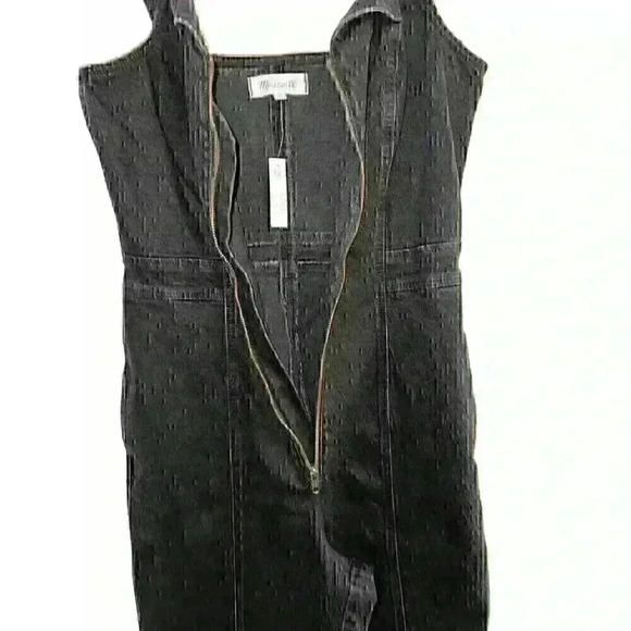 Madewell Denim Black Zip Front Jumper Size 10 NWT Retails for $138 Sold Out - Picture 5 of 8